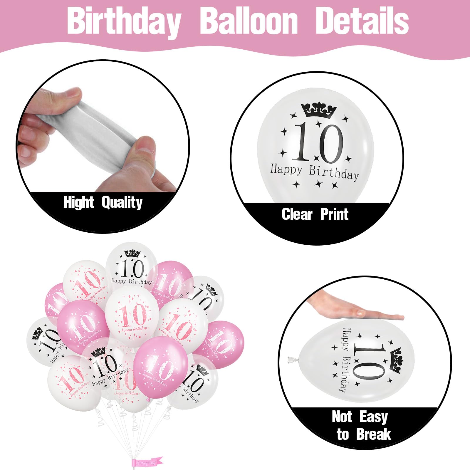 Lingqiang transparent confetti balloons add sparkle to the party decor.