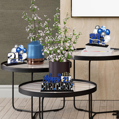 LINGTEER table display fits standard tables and complements a blue theme