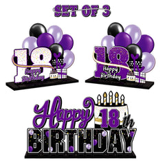 LINGTEER 18th birthday purple acrylic topper with bold, crisp edges