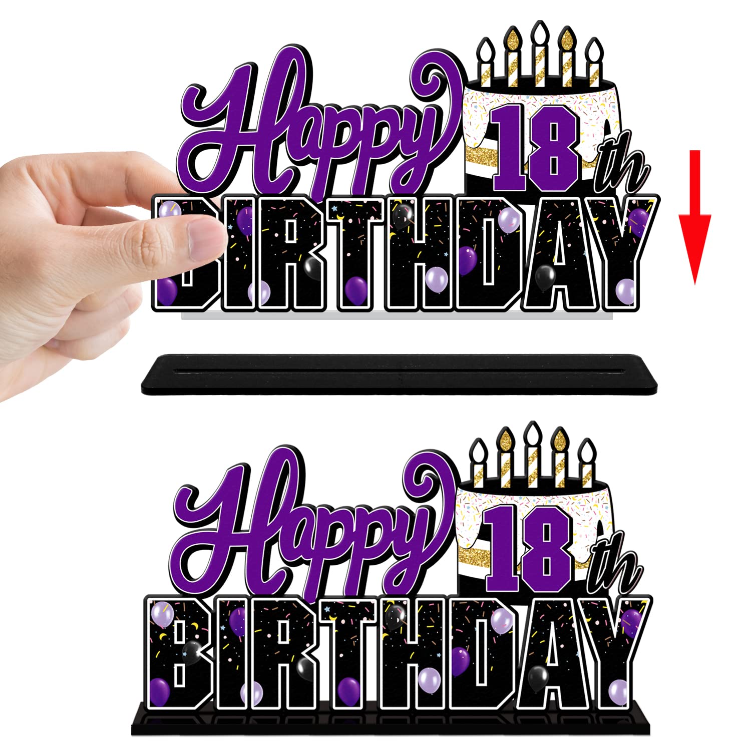 LINGTEER purple acrylic centerpiece boosts party photo moments