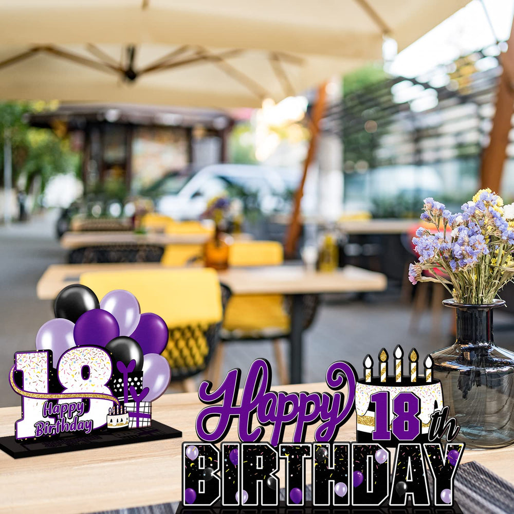 LINGTEER reusable 18th birthday topper adds vibrant decor