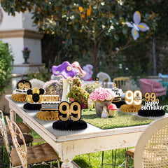 LINGTEER detailed print honeycomb centerpiece for table display