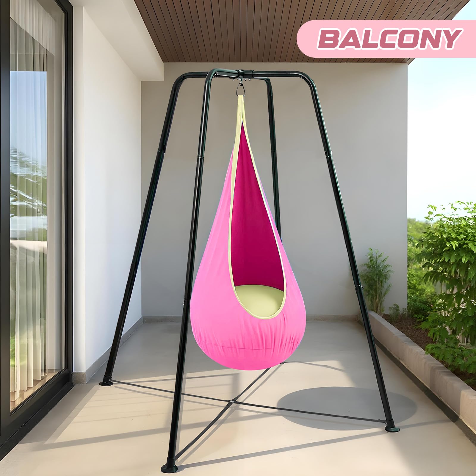 Lingvee quick-assembly swing set for easy setup in minutes