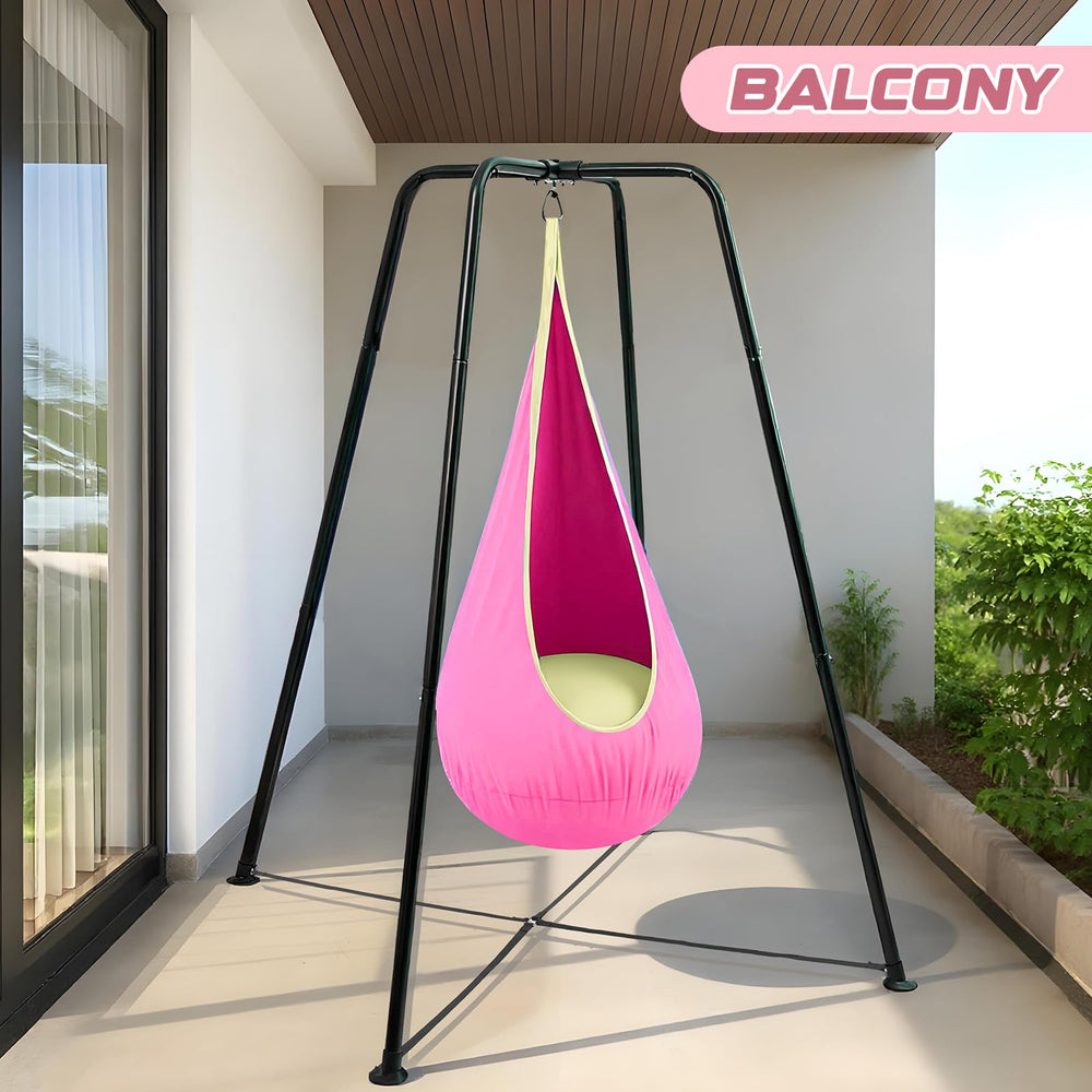 Lingvee quick-assembly swing set for easy setup in minutes