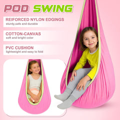 Lingvee pod swing chair hammock for relaxing sensory play