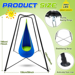 Lingvee sensory pod chair blue supports calm, engaging sensory play
