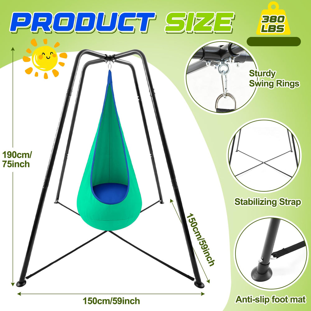 Lingvee sensory pod chair close-up highlights breathable nylon fabric