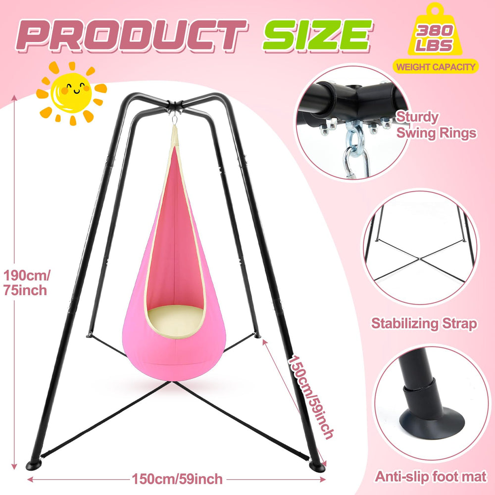 Lingvee sensory swing with breathable fabric supports balance and coordination