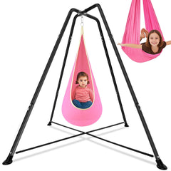 Lingvee swing stand frame for indoor and outdoor use with sturdy metal build