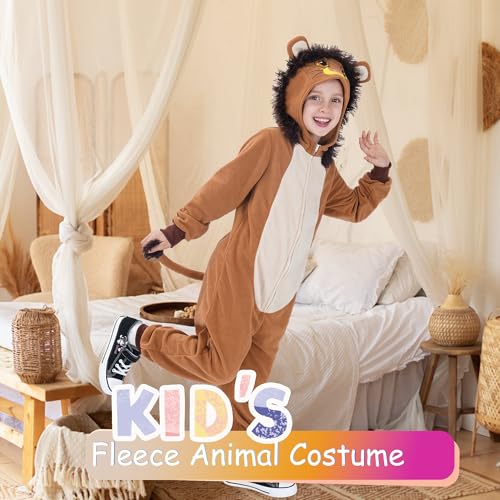 Lingway Toys Kids Lion Onesie back view highlighting mane detail for costume effect