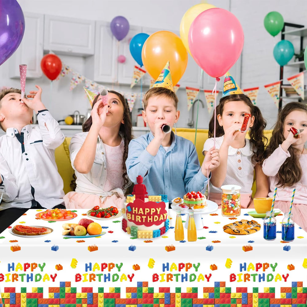 LINHAXM building block tablecloth easy clean after celebration