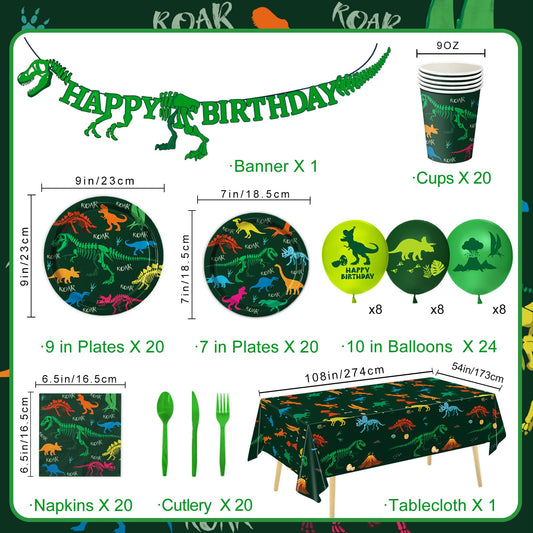 LINHAXM dinosaur plates 7in for dessert time with colorful, kid-friendly design