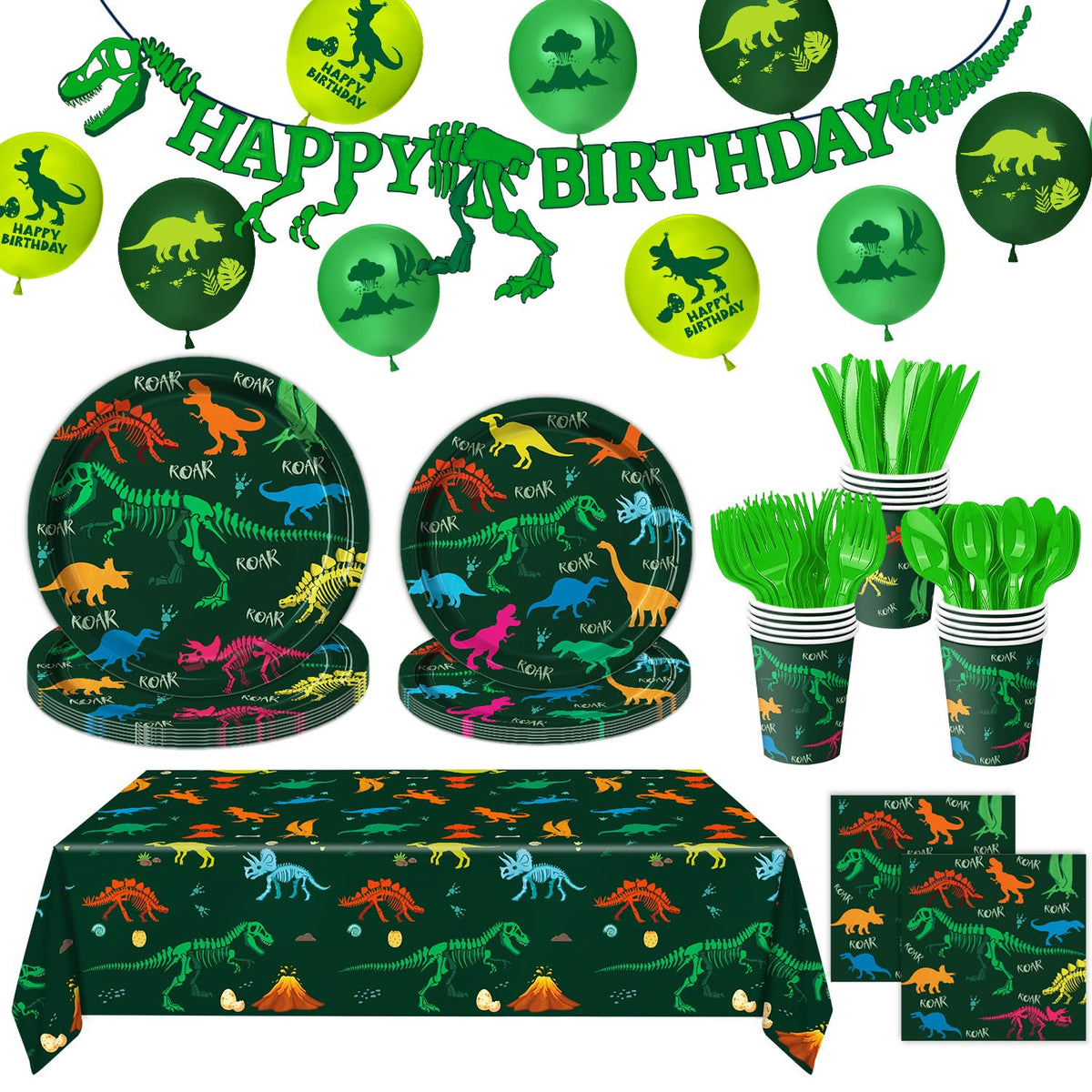 LINHAXM dinosaur plates 9in for sturdy dinner setup and vibrant party visuals