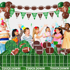 LINHAXM football balloons 20-count; festive accents that elevate tailgate or viewing parties.