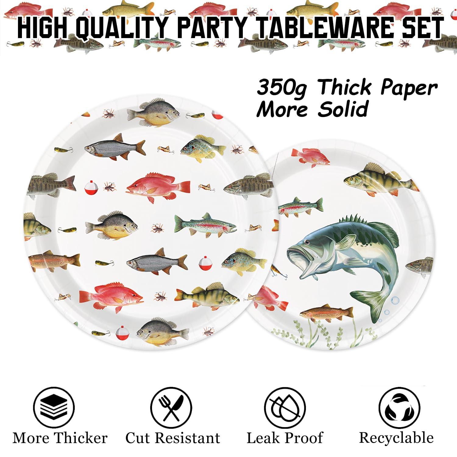 LINHAXM Gone Fishing napkins for mess control and quick setup