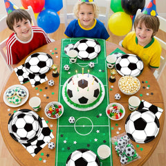 LINHAXM green field theme creates immersive soccer party atmosphere