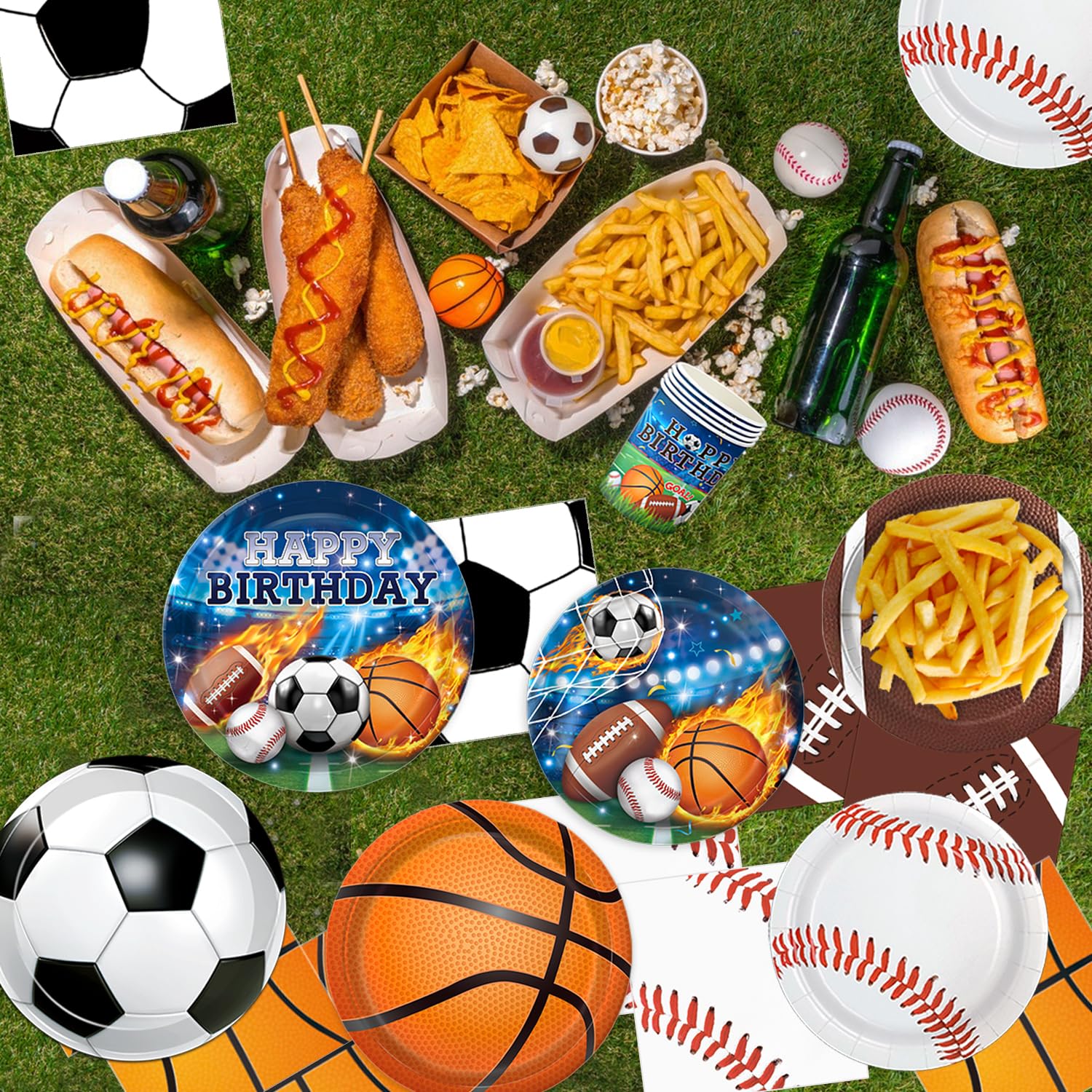LINHAXM sports party cups in two designs for drinks and mess-free use