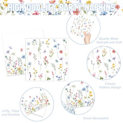LINHAXM spring wildflower cups for mess-free sipping