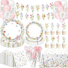 LINHAXM spring wildflower plates 9-inch for vibrant family dining