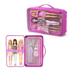 LININYHAO Barbie carrying case with durable shell protects dolls during travel.