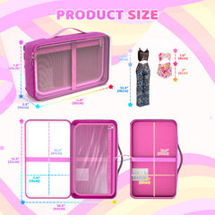 LININYHAO six-doll capacity secured with adjustable straps for neat storage.