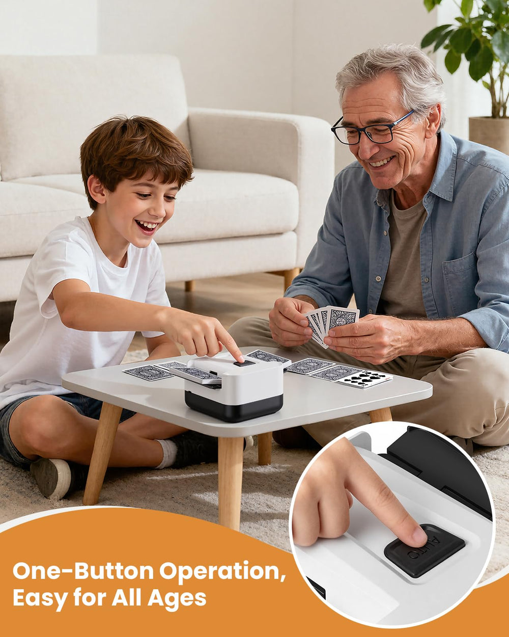 LinkBolt 2-deck capacity ideal for poker and UNO games.