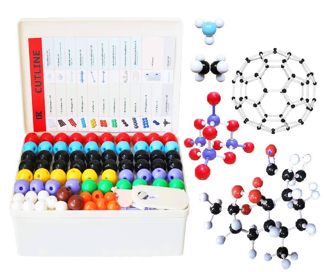 Linktor Chemistry Molecular Model Kit with 444 pieces for classroom learning