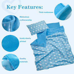 Linkyloop doll blanket adds cozy comfort for 18-inch dolls during playtime.