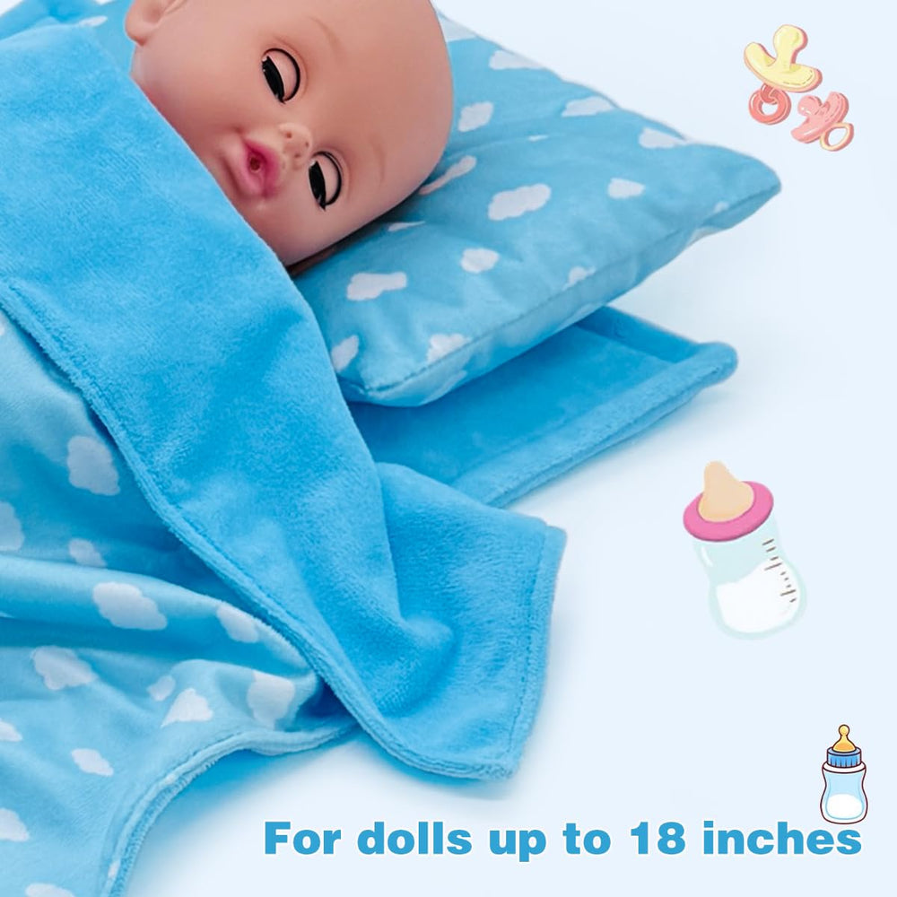 Linkyloop blue sky bedding set ideal for ages 3-5.