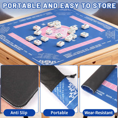 Linoows Mahjong Mat rolled up for travel or storage.