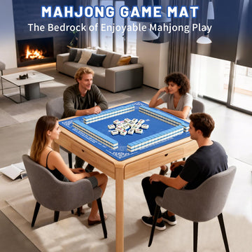 Linoows Mahjong Mat versatile surface for mahjong, dominoes, and cards.