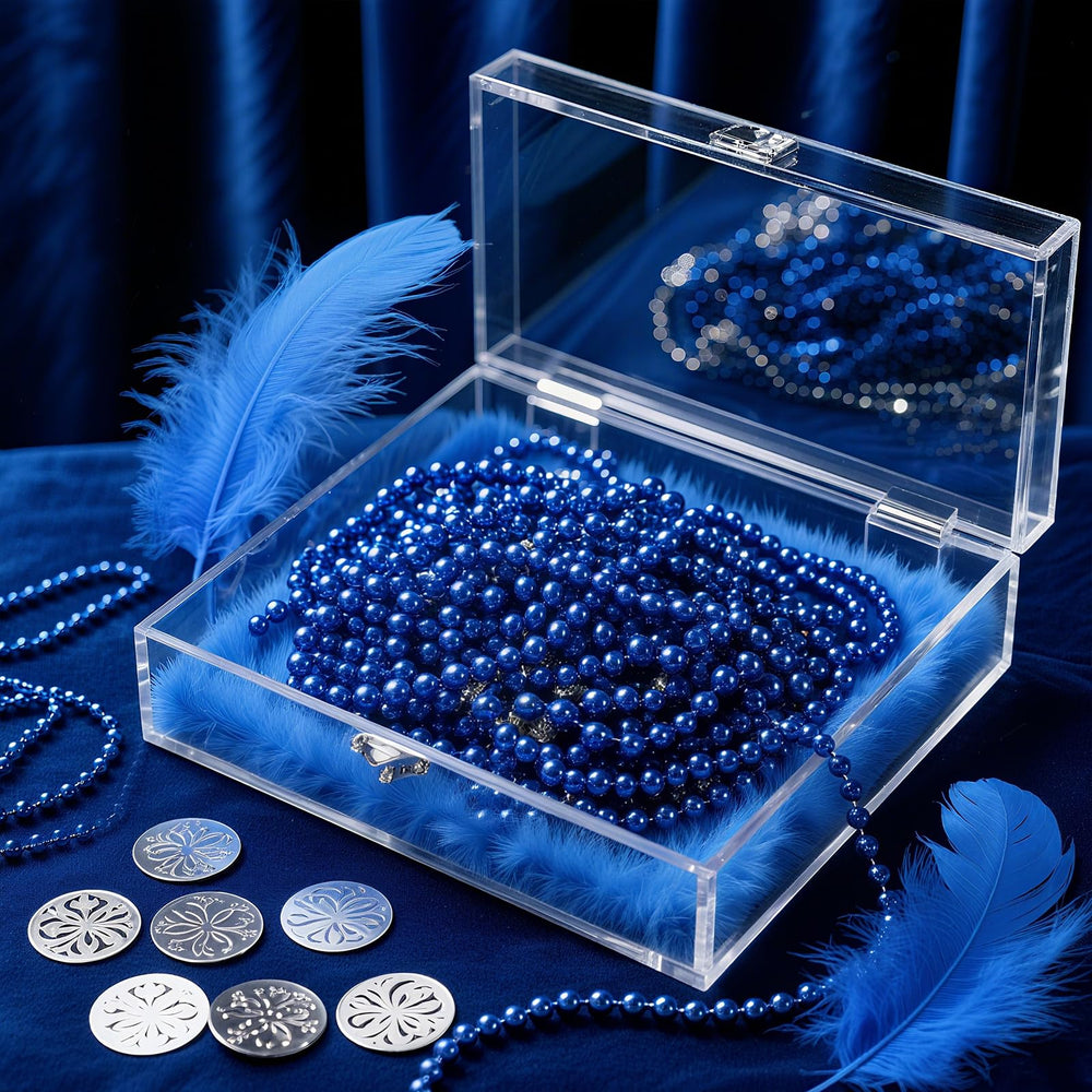 LINSIRON carnival beads sturdy plastic, resistant to fading and rust.