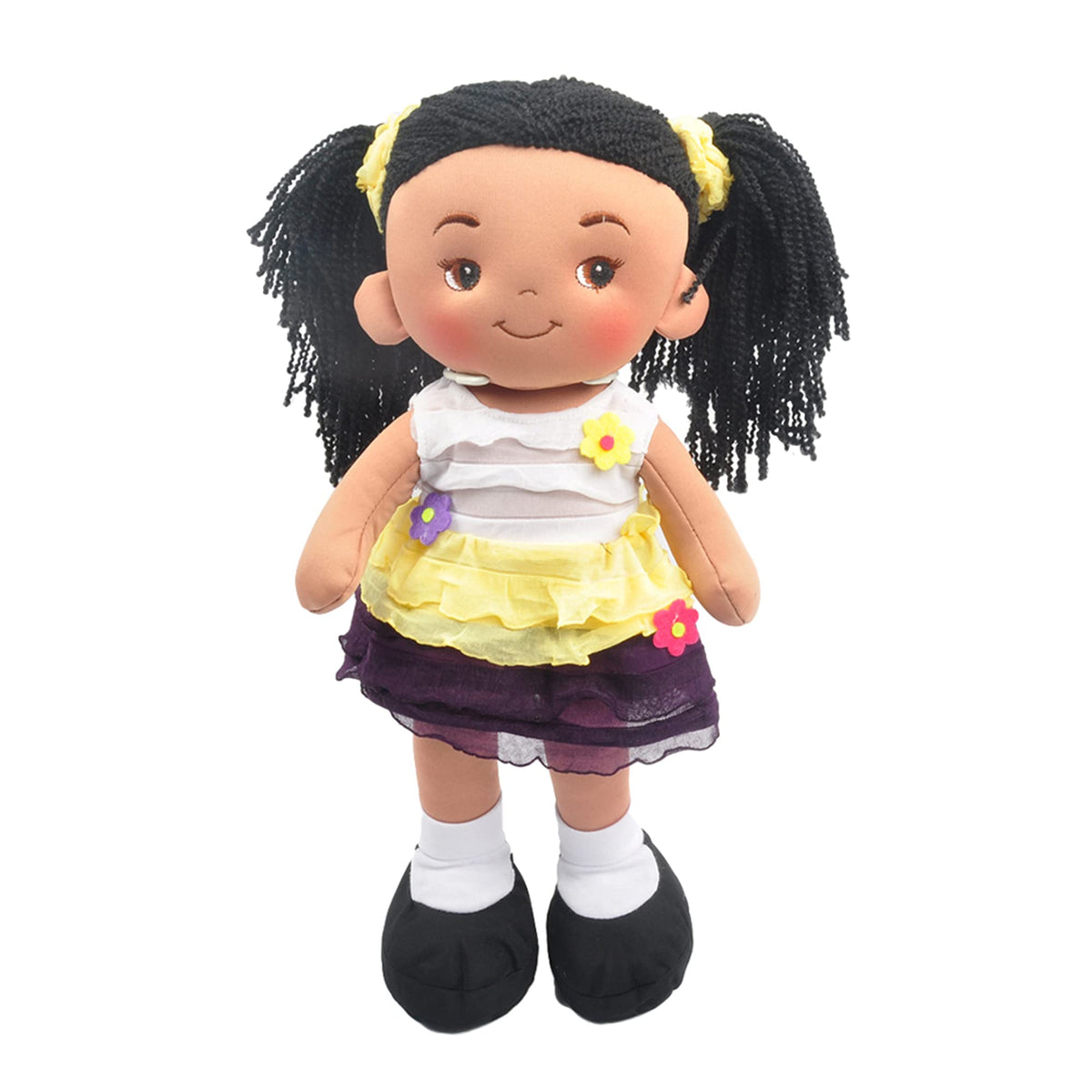 Linzy Aissa doll face with a warm, inviting gaze for comforting play