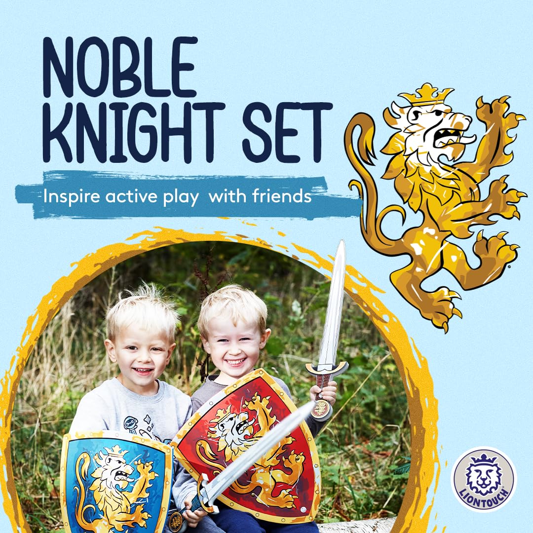 Liontouch Noble Knight blue shield, lightweight and durable for outdoor battles.