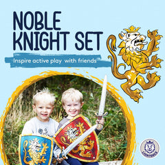 Liontouch Noble Knight blue shield, lightweight and durable for outdoor battles.