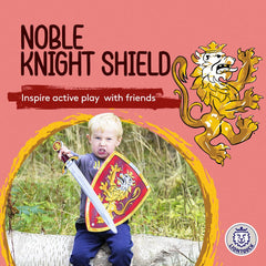 Liontouch Noble Knight Shield back view with adjustable Velcro strap for fit