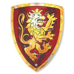 Liontouch Noble Knight Shield front view in red for imaginative play