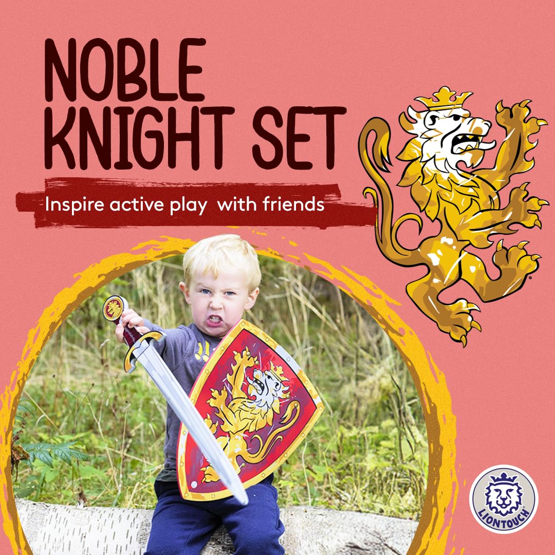 Liontouch Noble Knight shield in red foam for shield-based pretend play.