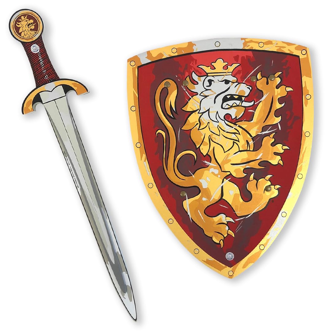 Liontouch Noble Knight sword in red foam for safe, imaginative battles.
