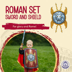 Liontouch Roman shield foam for durable, imaginative gladiator dress-up adventures.