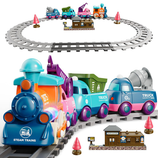 Lipneaed locomotive with interactive sounds boosts imaginative play.
