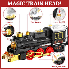 Lipneaed train set passenger coach along curved tracks sparks imagination and storytelling.
