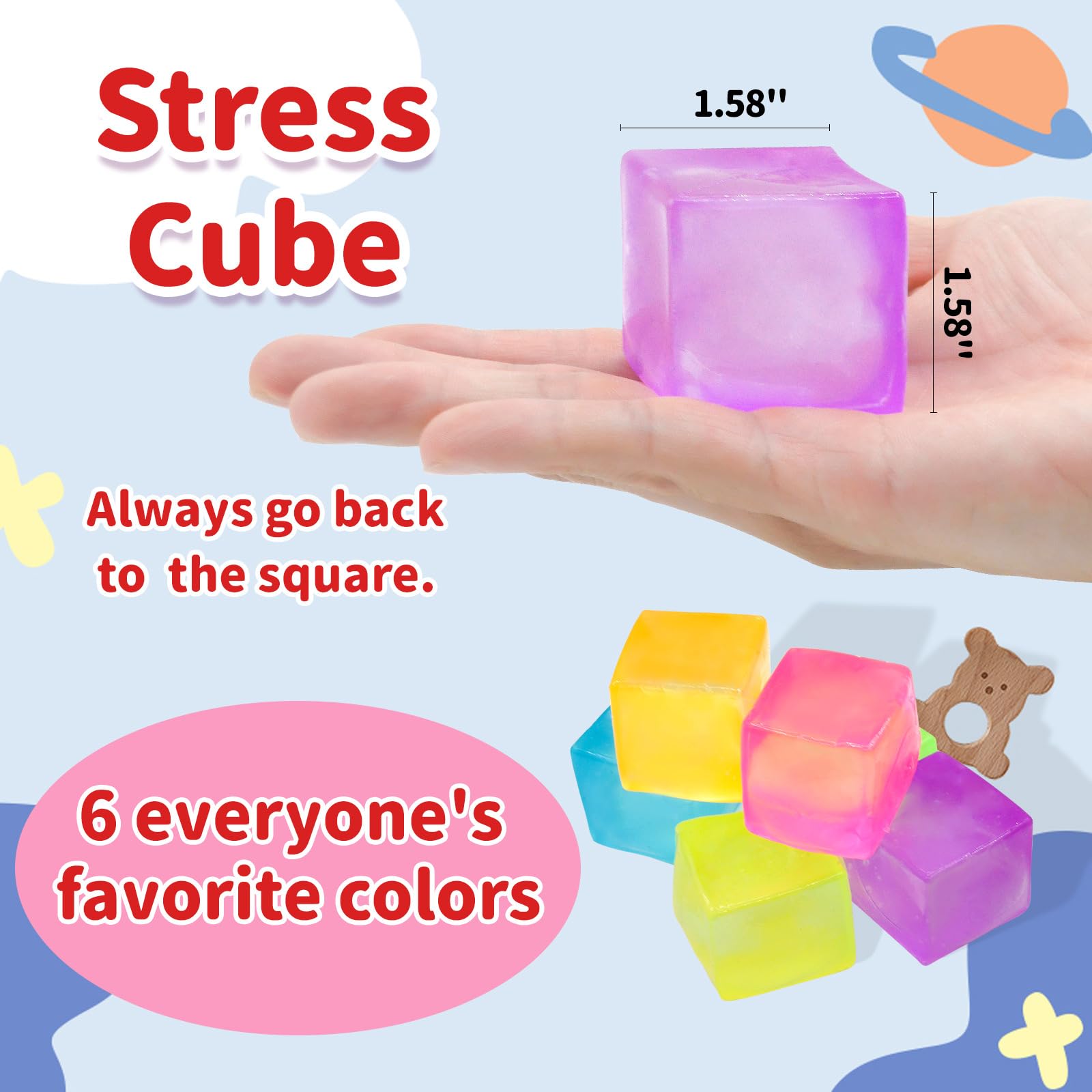 Liqilamii stress cube soft outer for durable, repeated squeezes