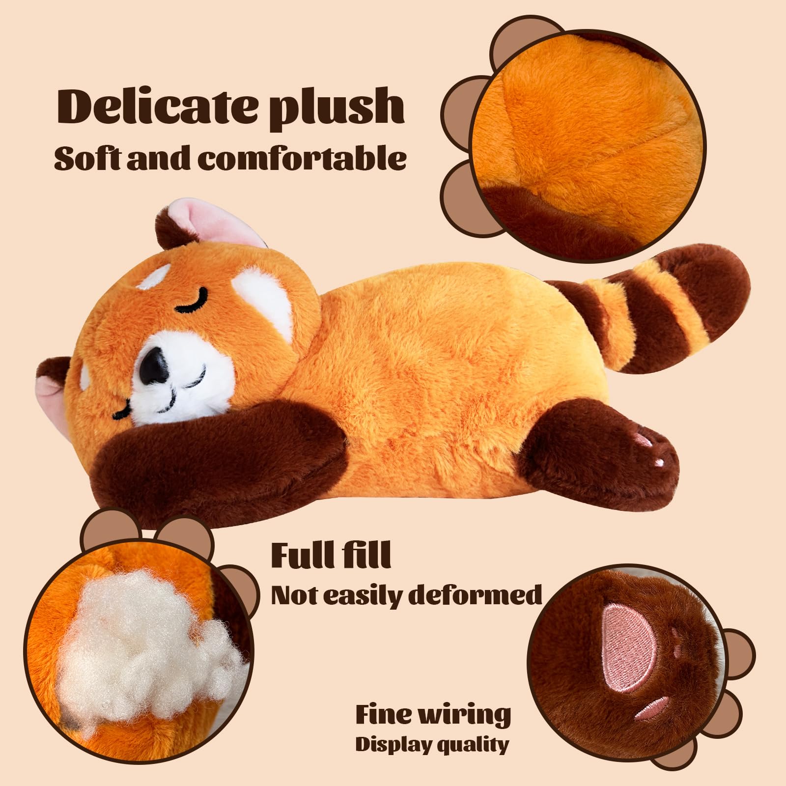 Liraziva Red Panda Plush during playtime, a friendly storytime companion.