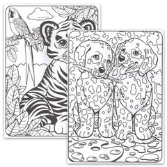 Lisa Frank coloring pages close-up showing intricate designs for focused creativity