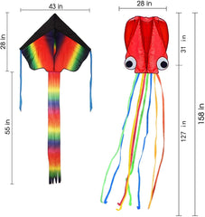 Listenman kite on the sunny beach with bright colors.