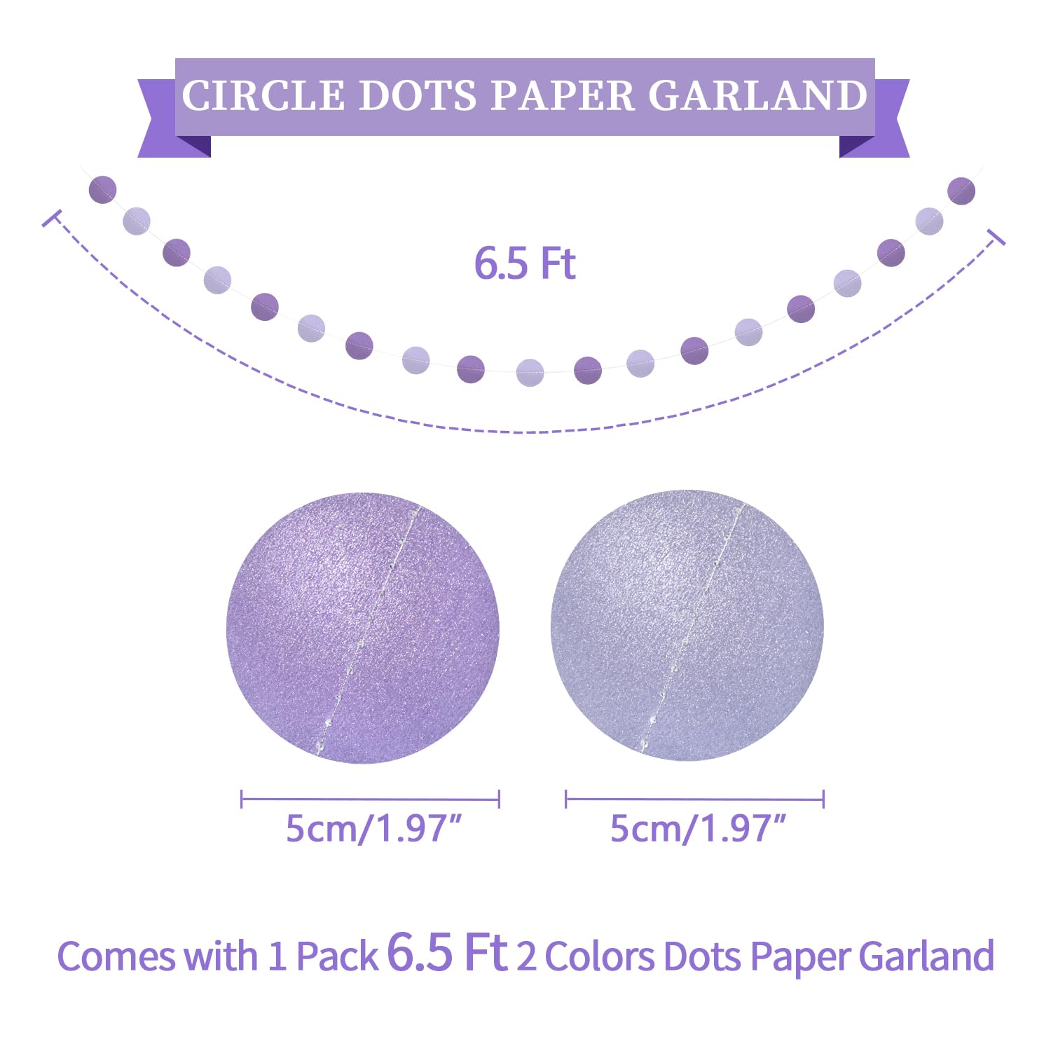 LITAUS circle dots garland creates playful texture for photos