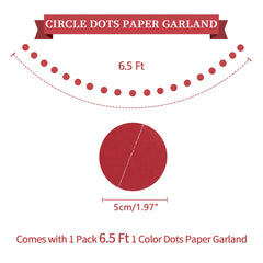 LITAUS red circle dots garland enhances wall decor