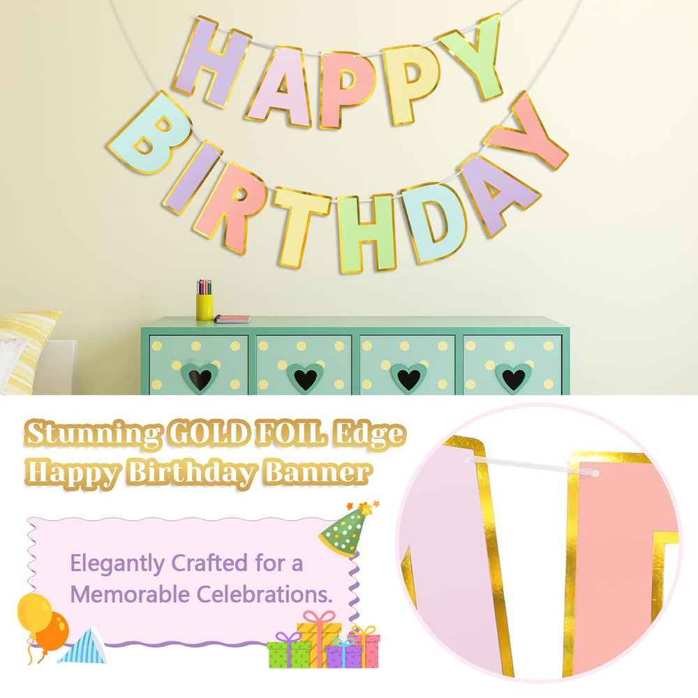 LITAUS Gold foil edges detail adds luxe touch to party decor