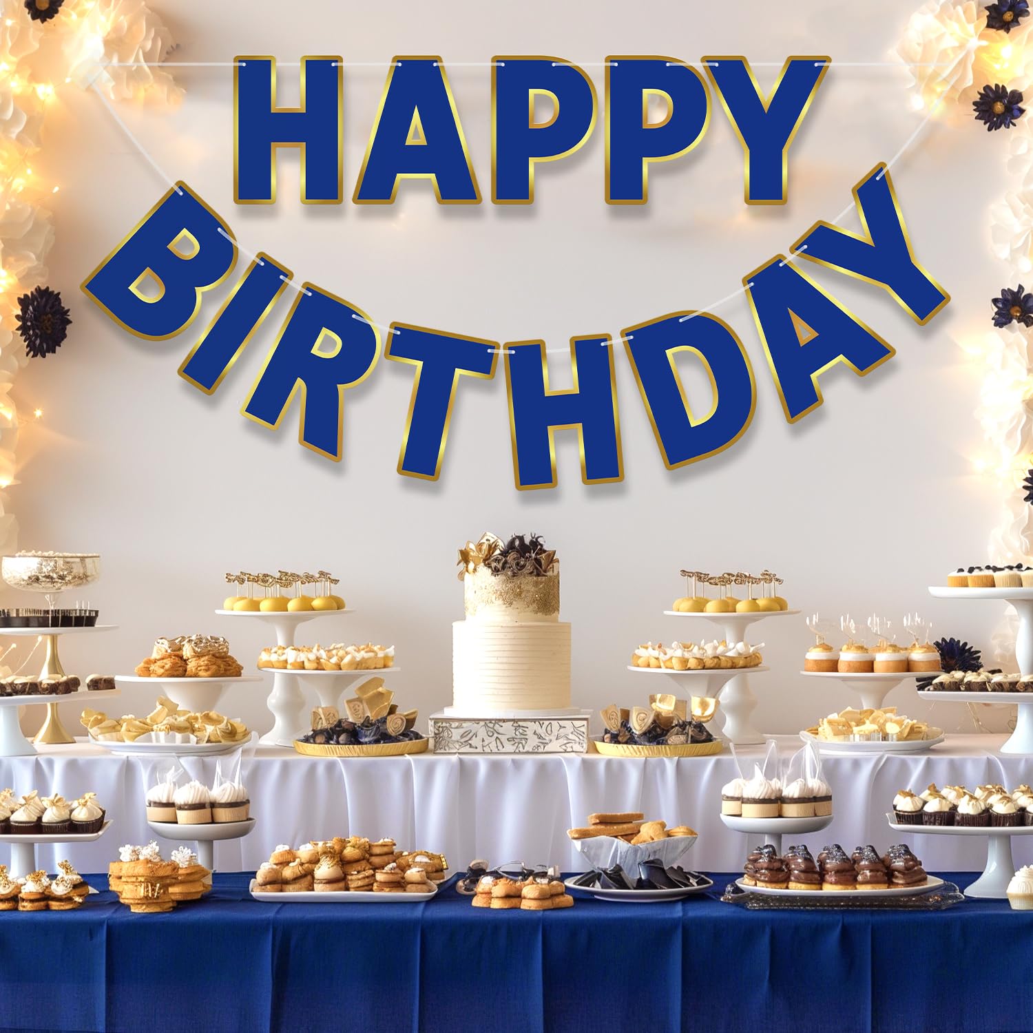 LITAUS banner with gold foil edges adds luxe detail to your décor